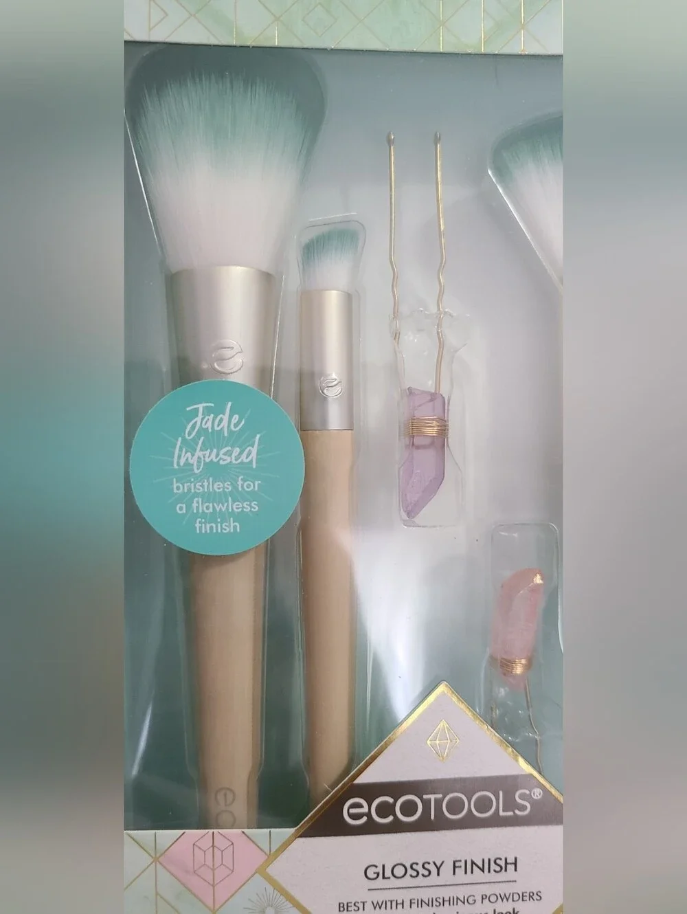 EcoTools Brush Sets. Glossy Finish Jade Infused Brush Set & Color Correcting Set